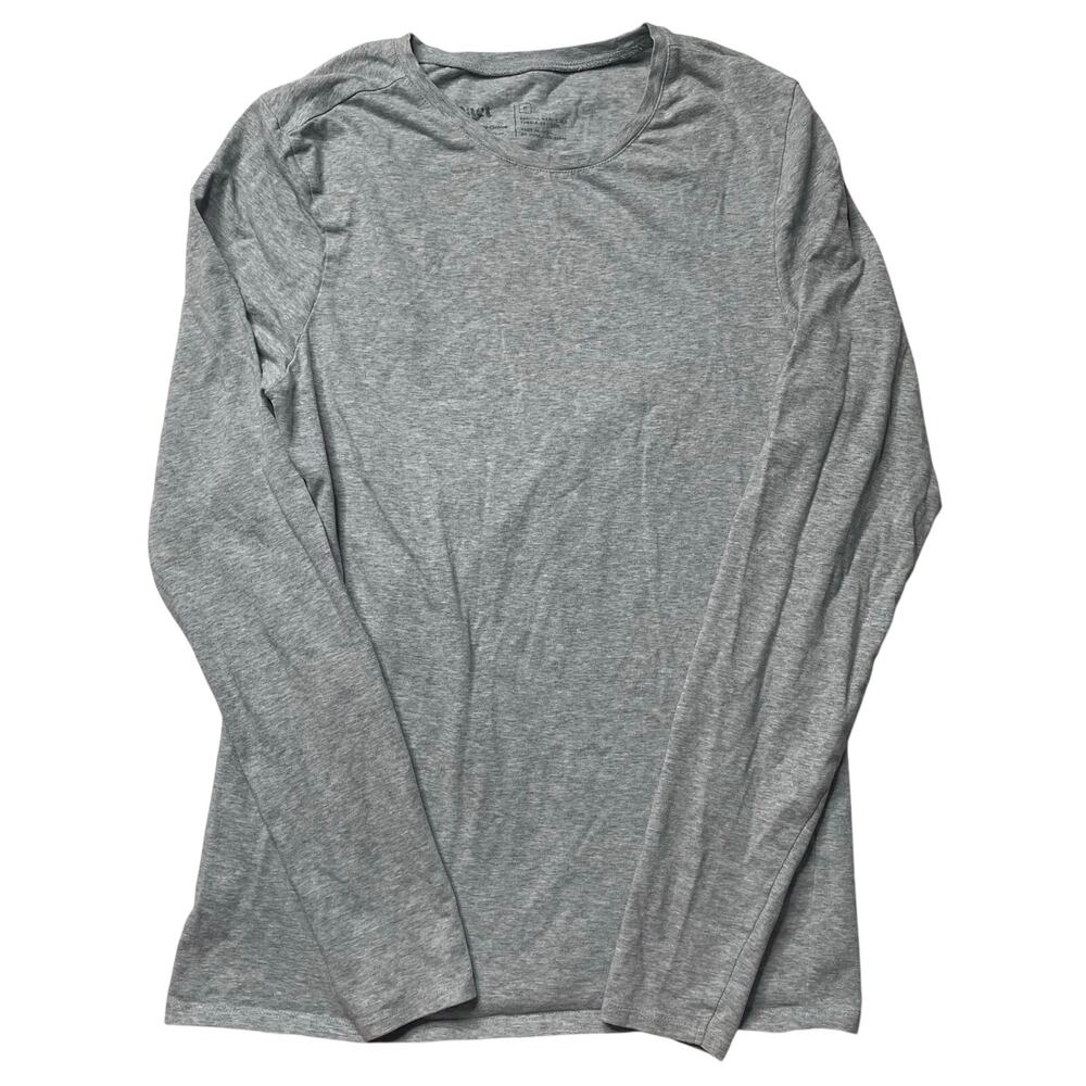 Pact Gray Long Sleeve Shirt Size Medium Women's Organic Cotton